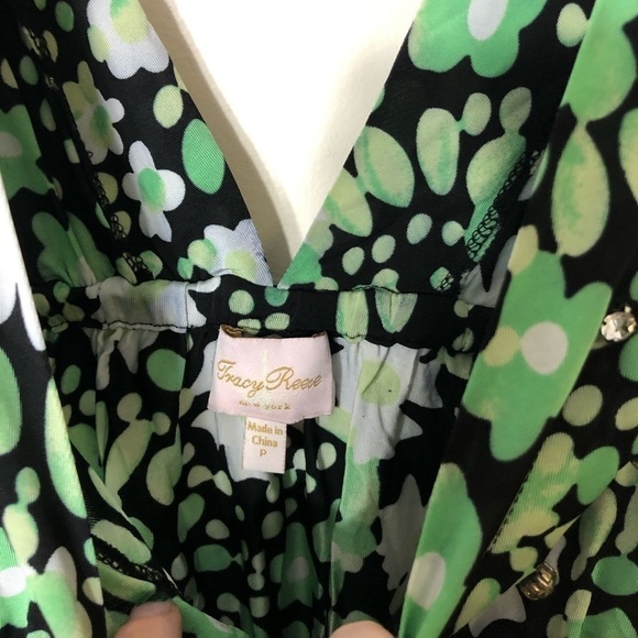 Tracy Reese Green Floral Top Sz P - Picture 4 of 7